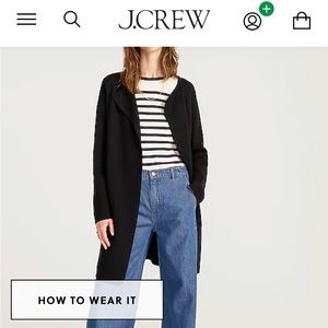 J.Crew Collarless sweater-blazer